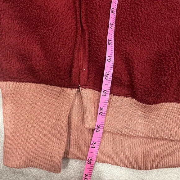 [XS]We The Free Burgundy Mulberry Camden Sherpa Pullover Teddy Sweater - Picture 6 of 8